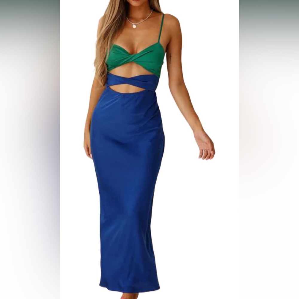 Sexy cut out maxi dress